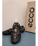 ECCO Summer Ballerina Ballet Flat Sandals Leather Black EU 37 / US 6-6.5  - £15.73 GBP