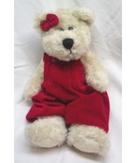VINTAGE 1996 Boyds Bears TEDDY BEAR W/ RED OVERALLS 11&quot; Plush STUFFED AN... - $19.80