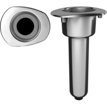 Mate Series Elite Screwless Stainless Steel 0° Rod &amp; Cup Holder - Drain - Oval T - £103.34 GBP