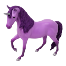 Bryer Reeves Purple Unicorn Plastic Horse 8&quot; Figure - $9.89