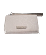 Calvin Klein Clutch Wallet Beige See Photos Minor defect Interior Cash P... - $17.56