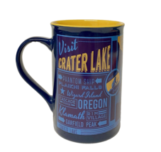 Crater Lake National Park Coffee Mug Oregon Souvenir Beaver Navy Blue Ye... - $203.02 MXN