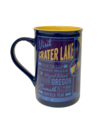 Crater Lake National Park Coffee Mug Oregon Souvenir Beaver Navy Blue Ye... - $203.02 MXN