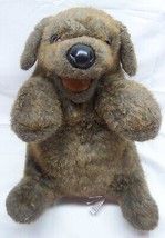 Folkmanis BROWN SITTING PUPPY DOG 13&quot; Plush STUFFED ANIMAL Toy - £15.79 GBP