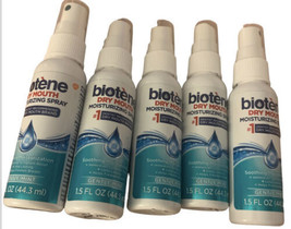 Biotene Dry Mouth Moisturizing Spray Gentle Mint 1.5 fl oz - LOT OF 5- NEW - £50.31 GBP