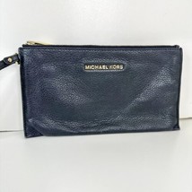 Michael Kors Black Leather Zipper Closure Wallet Wristlet  Womens - $14.95