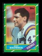 Vintage 1986 TOPPS Football Trading Card #300 JOEY BROWNER Minnesota Vikings - £3.94 GBP
