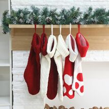 Geyoga 6 Pcs Dog Christmas Stocking Red White Knitted 18in Large Set - $122.96 MXN Geyoga 6 Pcs Dog Christmas Stocking Red White Knitted 18in Large Set - $122.96 MXN