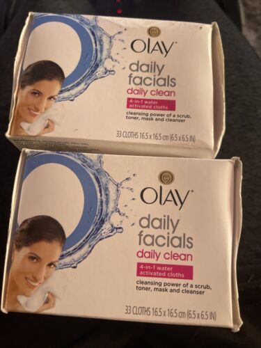 Primary image for 2 Olay Daily Facial Daily Clean 4 In 1 Activated Cloths 33 In Each Pack