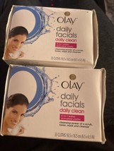 2 Olay Daily Facial Daily Clean 4 In 1 Activated Cloths 33 In Each Pack - £11.86 GBP