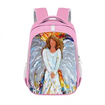 Fairy Angel Oil Painting Print Backpack Girls Ballet Dancer School Bag Children  - £35.10 GBP