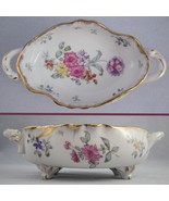 Floral Oval Footed Porcelain Bowl Candy Nuts Dish Andrea Sadek M610 Japa... - £9.35 GBP