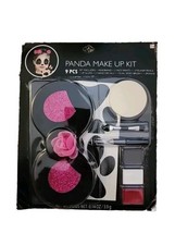 Panda Costume Face Paint Kit Halloween Make Up Kit &amp; Headband 9pcs Set Dress Up - £5.28 GBP