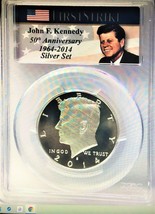 John F. Kennedy 50th Anniversary Silver Set 1965-2014 MS70 Enhanced Silver - £105.72 GBP