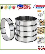 Premium 4 Inch Round Baking Rings - Dishwasher Safe &amp; Oven Safe for Easy... - $26.56 CAD