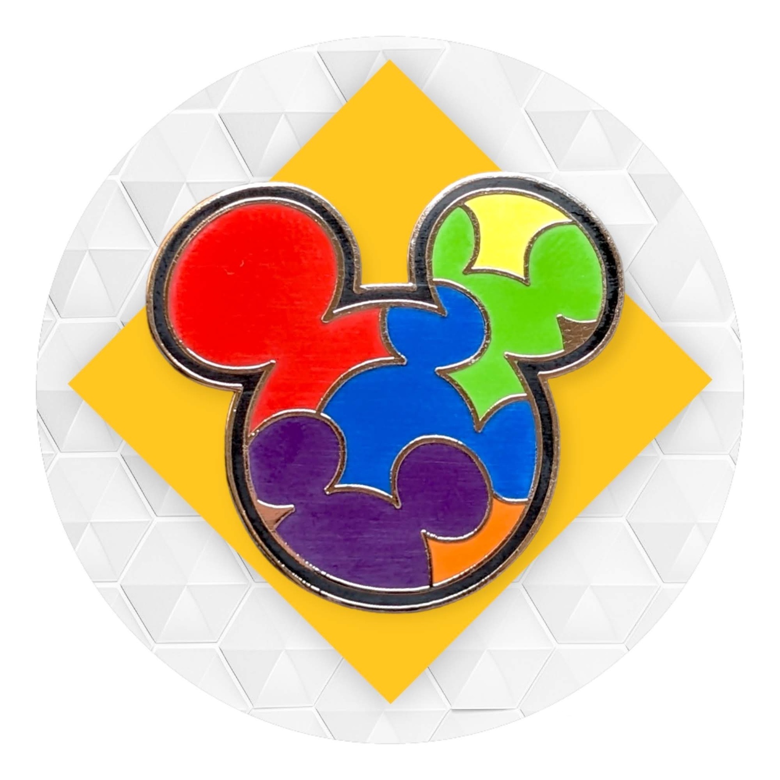 Primary image for Mickey Mouse Disney Pin: Multicolor Rainbow Icons