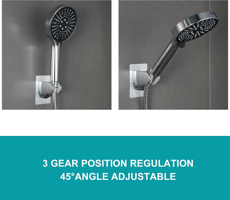 Shower Head Holder Strong Adhesive No Drilling Wall Mount Adjustable Handheld Sh Item image 5