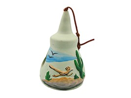 Windchime Bell Native American Roadrunner Southwest Clay Pottery Signed ... - £22.67 GBP