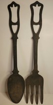 Cast Iron Fork &amp; Spoon Wall Hangers - £43.28 GBP