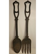 Cast Iron Fork &amp; Spoon Wall Hangers - £43.58 GBP