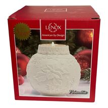 Lenox Ornamental Glow Poinsettia Votive Candle Holder 4 Inch Ivory Porce... - $7.19