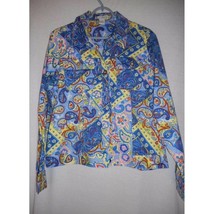 Size L multicolor Paisley Jacket by  LH Sport cotton blend lightweight - $342.69 MXN