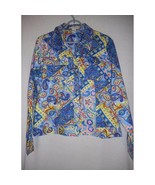 Size L multicolor Paisley Jacket by  LH Sport cotton blend lightweight - $18.39