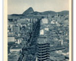 Avenida Rio Branco Birds Eye View Rio De Janeiro Brazil UNP WB Postcard W8 - £4.63 GBP