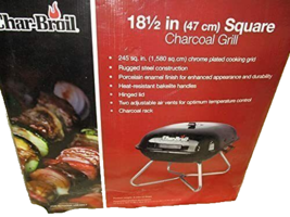 Char-Broil Portable Outdoor 18 1/2&quot; Square Charcoal Grill - £65.74 GBP