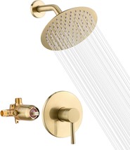 Brushed Brass Sumerain Shower Faucet Set With Non-Return Check Valves, - £120.81 GBP