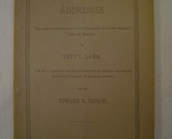 ADDRESSES by Levi C Lane &amp; Edward R Taylor 1882 Bancroft &amp; Company San F... - $44.99