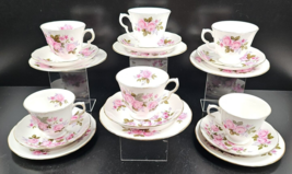 16 Pc Ridgway Potteries Queen Anne Cup Saucer Salad Plate Set Roses England Lot - £132.05 GBP