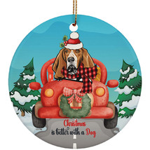 Christmas Is Better With A Basset Hound Ornament Gift Tree Decor For Dog Lover - £13.41 GBP