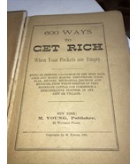 600 ways to get Rich when your pockets are empty copyright 1882 - £127.02 GBP