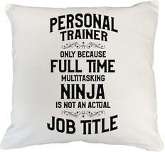 Make Your Mark Design Cool Personal Trainer White Pillow Cover for Coach or Gym  - £19.82 GBP+