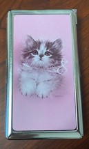 Kittens in Bows C2 100&#39;s Size Cigarette Case with lighter ID Holder Wallet - £17.11 GBP