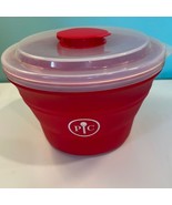 Pampered Chef Silicone Microwave Popcorn Maker Collapsible Personal/Smal... - $20.56 CAD