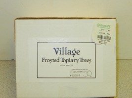 DEPT 56 -5202-7 VILLAGE FROSTED TOPIARY TREES (SET OF 8) - - NEW--  L126 - £6.89 GBP