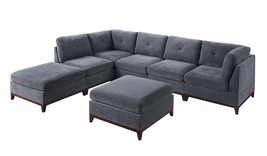 Ash Grey 7Pc Chenille Sectional Sofa | Modular U-Shaped Couch - $2,281.99