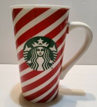 Starbucks 2019 Red White Stripe Candy Cane Holiday Coffee Tea Cup Mug 16 oz  - £15.86 GBP