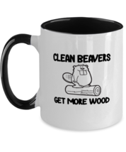 Funny Adult Mugs Clean Beavers Get More Wood Black-2T-Mug  - £14.39 GBP