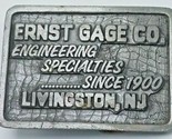 Vintage Ernst Gage Co. Livingston NJ Engineering Specialties Belt Buckle  - £7.79 GBP