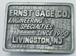 Vintage Ernst Gage Co. Livingston NJ Engineering Specialties Belt Buckle  - £7.67 GBP