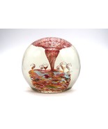 Vtg Art Glass Paperweight Abstract Ocean Maelstrom Bullicante Colorful S... - $35.00