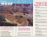 See You In Moab Brochure for the Touring Family SE Utah 1960 - $21.78