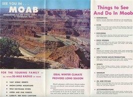 See You In Moab Brochure for the Touring Family SE Utah 1960 - £17.15 GBP