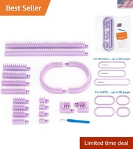 Lightweight Adjustable Knitting Loom with Snap-In Parts - Ideal for All ... - $64.49