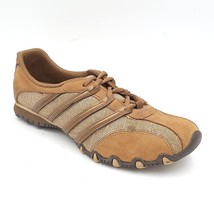 Skechers Women Casual Low Top Lace Up Sneakers Size US 7 Brown Leather - £12.99 GBP