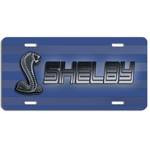 Shelby cobra auto vehicle aluminum license plate car truck SUV blue tag  - £13.53 GBP