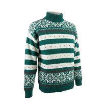 VTG 90s The Lodge Green Fair Isle Cotton Sweater Alpine Lodgecore Unisex S - $64.95